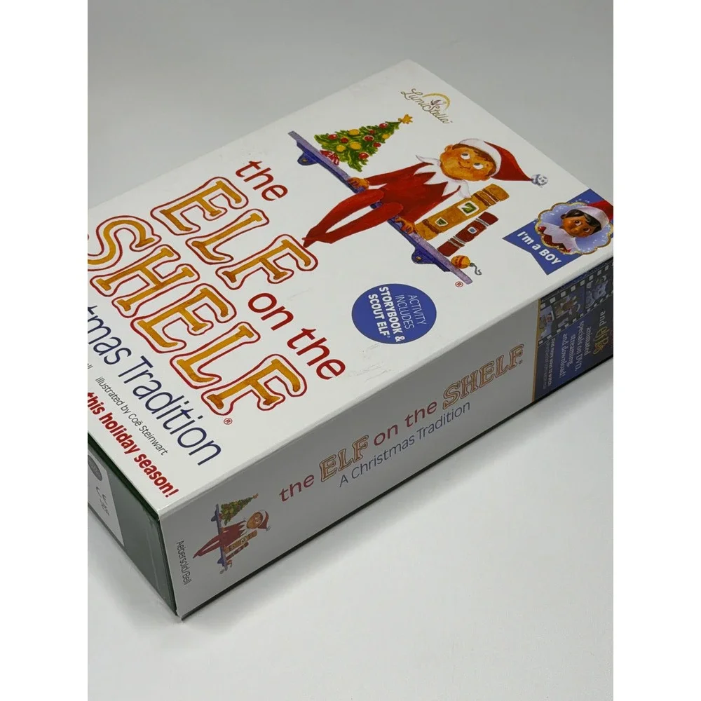 The Elf on the Shelf Christmas Tradition Boy Scout Elf Dark Skin Brown Eyes Book